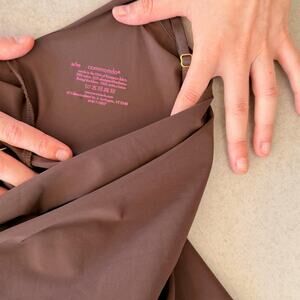 Commando brown bodysuit sculpting
